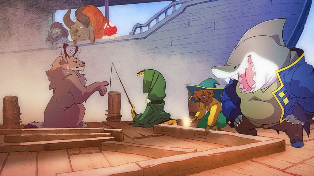 Still from Spiritfarer's trailer, animated by Knights of the Light Table.