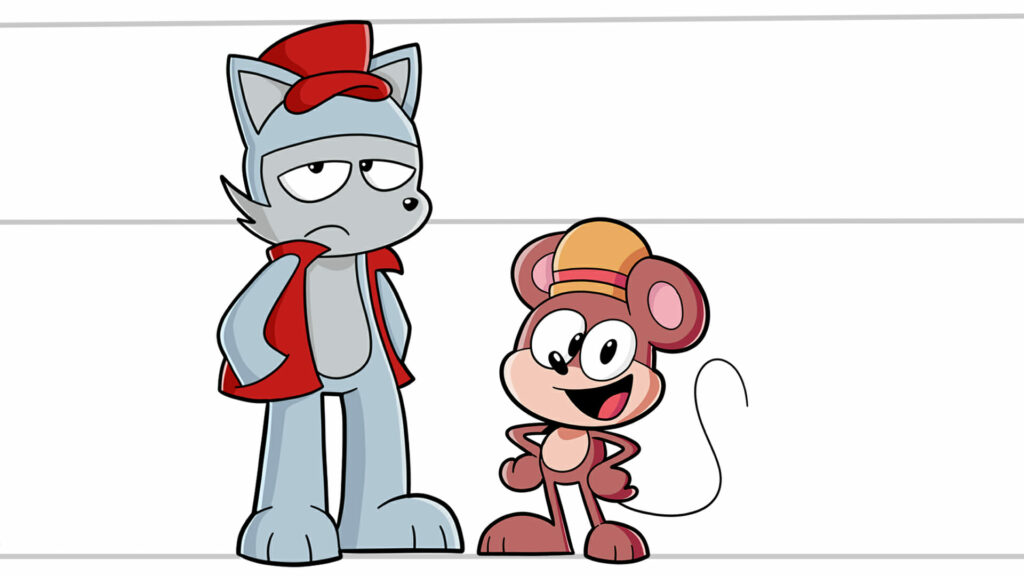 Character lineup of Rob & Clay provided by Mark McConville.