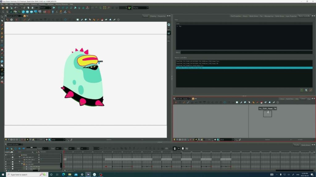 As a floating head, The Duke is an ideal demo character for Harmony Premium’s Master Controllers.